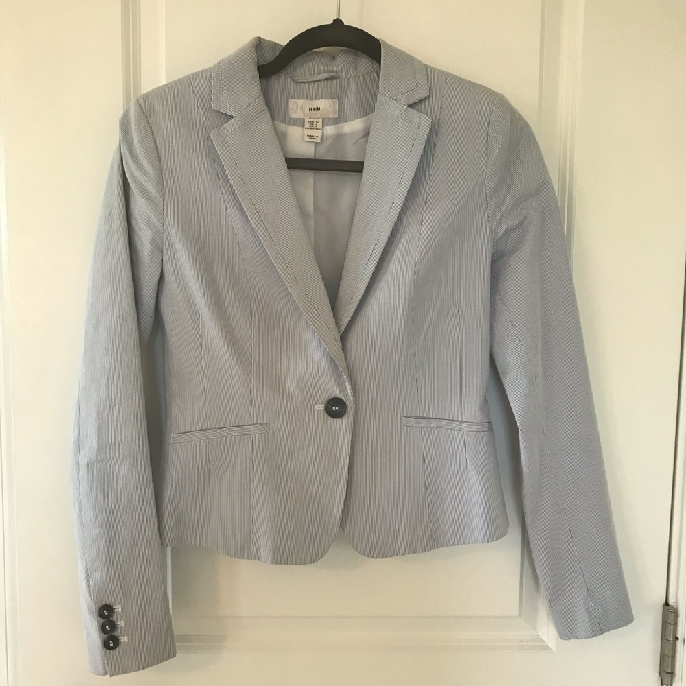 Blue Striped Blazer
